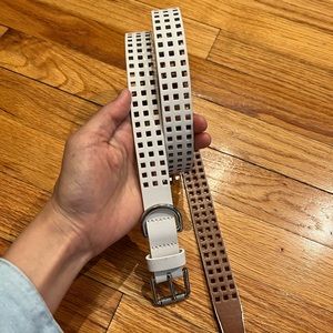 Architectural Grided White Belt